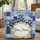 Bluebonnet Flowers Floral Patchwork Personalized Name - Everyday Tote Quilted Tote Bag - 1