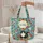 Personalized Black White Cat Wildflower Garden - Everyday Tote for Cat Lover Quilted Tote Bag - 5