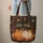 Rustic Plaid Richly Colored Personalized Name Pumpkins Autumn Leaves - Fall Season Gift Quilted Tote Bag - 6