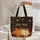 Rustic Plaid Richly Colored Personalized Name Pumpkins Autumn Leaves - Fall Season Gift Quilted Tote Bag - 5