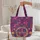 Personalized Name Floral Wreath Tapestry Flowers Butterflies Everyday Carry Gift Quilted Tote Bag - 5