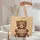 Adorable Bear Cub Your Name Wooden Sign - Autumn Leaves Berries Fall Home Decor Gift Quilted Tote Bag - 5