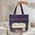 Garden Wildflower Bouquet Personalized Book Stars Stripes - American Independence Day Gift Quilted Tote Bag - 5