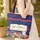 Garden Wildflower Bouquet Personalized Book Stars Stripes - American Independence Day Gift Quilted Tote Bag - 4