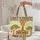Bold Zebra Stripe Giraffe Acacia Trees - Wildlife Lover Gift Quilted Tote Bag - 5