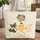 Rose Bloom Green Leaves Personalized Name - Home Decor Floral Gift Quilted Tote Bag - 1