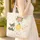 Rose Bloom Green Leaves Personalized Name - Home Decor Floral Gift Quilted Tote Bag - 4