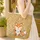 Personalized Fox Wildflower Cross Stitch - Farmhouse Decor Gift for Fox Lover Quilted Tote Bag - 4