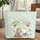 Personalized Name Bear Bunny Nuzzle Flowers - Everyday Carry Gift Quilted Tote Bag - 1