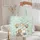 Personalized Name Bear Bunny Nuzzle Flowers - Everyday Carry Gift Quilted Tote Bag - 5