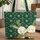 Two Nuzzling Forest Bunnies Shamrocks Golden Celtic Knot Wooden Name Sign - Wildlife Lover Gift Quilted Tote Bag - 1