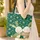 Two Nuzzling Forest Bunnies Shamrocks Golden Celtic Knot Wooden Name Sign - Wildlife Lover Gift Quilted Tote Bag - 4