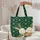 Two Nuzzling Forest Bunnies Shamrocks Golden Celtic Knot Wooden Name Sign - Wildlife Lover Gift Quilted Tote Bag - 5