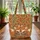 Nuzzling Desert Foxes Your Name Sign Cactus Flora Decor - Desert Wildlife Gift for Animal Lovers Quilted Tote Bag - 3
