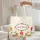 Playing Bunnies Folk Art Flowers Swirling Leaves - Everyday Bunny Lover Gift Quilted Tote Bag - 5