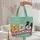Three Dogs Paw & Bone Prints Flowing Ribbon - Pet Owner Lifestyle Gift Quilted Tote Bag - 5