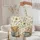 Studious Brown Bear Cub Rabbit Books Garden Flowers - Book Lover Cottagecore Gift Quilted Tote Bag - 5