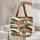 Majestic Deer Portrait Floral Leaf Wreath Earthy Organic Swirls - Everyday Carry Quilted Tote Bag - 5