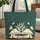 Open Book Lily of the Valley Butterflies Botanical Vines - Everyday Tote Gift for Her Quilted Tote Bag - 1