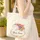 Folk Art Horse Head Personalized Name Floral Wreath Boho Lifestyle Horse Lover Gift Quilted Tote Bag - 4
