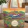 Blue Red Train Wildflower Sunset Name Wreath - Everyday Tote Travel Essentials Quilted Tote Bag - 1