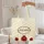 Personalized Name Three Ladybug Floral Wreath - Everyday Nature Lover Gift Quilted Tote Bag - 5