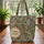 Saguaro Cacti Desert Wildflower Personalized Folk Art Southwestern Home Decor Gift Quilted Tote Bag - 3