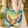 Majestic Macaw Tropical Swirl Floral Wreath - Tropical Lifestyle Gift Quilted Tote Bag - 4
