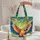 Majestic Macaw Tropical Swirl Floral Wreath - Tropical Lifestyle Gift Quilted Tote Bag - 5