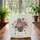 Peony Bouquet Vase Butterflies Trailing Vine Floral Wreath - Everyday Tote for Her Quilted Tote Bag - 3