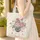 Peony Bouquet Vase Butterflies Trailing Vine Floral Wreath - Everyday Tote for Her Quilted Tote Bag - 4