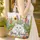 White Cat Floral Wildflower Garden Snapdragon Sunflower - Personalized Cat Lover Gift Quilted Tote Bag - 4