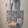 Sleeping Tabby Cat Yarn Name Floral Vines Swirls - Cat Lover Gift Quilted Tote Bag - 6