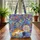 Sleeping Tabby Cat Yarn Name Floral Vines Swirls - Cat Lover Gift Quilted Tote Bag - 3