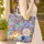 Sleeping Tabby Cat Yarn Name Floral Vines Swirls - Cat Lover Gift Quilted Tote Bag - 4