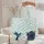 Iridescent Hummingbird Hibiscus Swirling Botanical Vines Leaves - Everyday Use Gift Quilted Tote Bag - 5