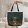 Adirondack Chairs Campfire Cabin Lake Scene Name Sign - Outdoors Home Decor Gift Quilted Tote Bag - 5