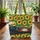 Van Gogh Sunflowers Vintage Steam Train - Everyday Tote for Train Enthusiasts and Art Lovers Quilted Tote Bag - 3