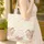 Angelic Figures Rose Garlands Feathered Wings Botanical Vines Scattered Stars - Home Decor Gift Quilted Tote Bag - 4