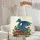 Majestic Blue Dragon Large Wings Antique Books Floral Vine - Fantasy Book Lover Gift Quilted Tote Bag - 5