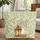 Forest Leaves Rustic Lantern Wildflowers Wooden Sign Farmhouse Home Decor Gift Quilted Tote Bag - 1