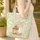 Forest Leaves Rustic Lantern Wildflowers Wooden Sign Farmhouse Home Decor Gift Quilted Tote Bag - 4