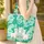 Organic Shapes Fluffy Llamas Personalized Name Hoop - Llama Lover Gift Quilted Tote Bag - 4