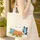 Blue Morpho Butterfly Hydrangea Floral Wreath Botanical Vines - Nature Inspired Decor Quilted Tote Bag - 4