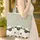 Sheep Name Hoop Sage Green Leaves - Farmhouse Decor Gift for Sheep Lover Quilted Tote Bag - 4