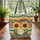 Sunflowers Wavy Landscape Floral Wreath - Summer Garden Gift Quilted Tote Bag - 3