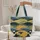 White Yellow Black-faced Sheep Rolling Hills Landscape - Farmhouse Decor Gift Quilted Tote Bag - 5