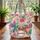 Hummingbird Hibiscus Floral Wreath Name - Wildlife Lover Gift Quilted Tote Bag - 3