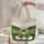 Woolly Sheep Rolling Hills Wildflowers Personalized Name - New Baby Gift for Nursery Quilted Tote Bag - 5