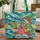 Pink Ukulele Hibiscus Ocean Waves Personalized Gift for Music Lover Quilted Tote Bag - 1